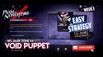 Dark Zone Battle Frontline S4 Void Puppet Easy Strategy Path To Nowhere (Week 3)