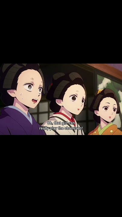 Zenitsu playing the shamisen