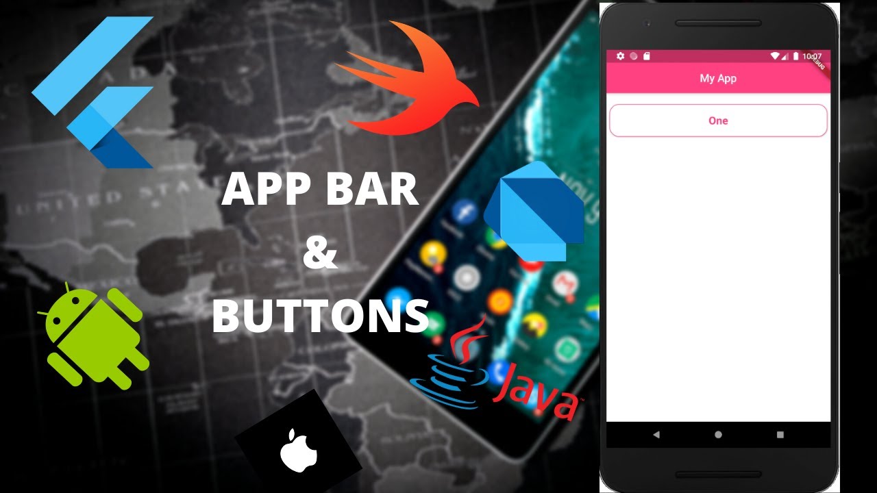 How to make APP BAR and BUTTONS in Flutter | Creating a Basic Flutter ...