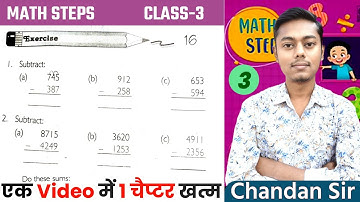 Math Steps Class 3 Exercise -16 | Addition and Subtraction | Bharati Bhawan English Medium Math Step