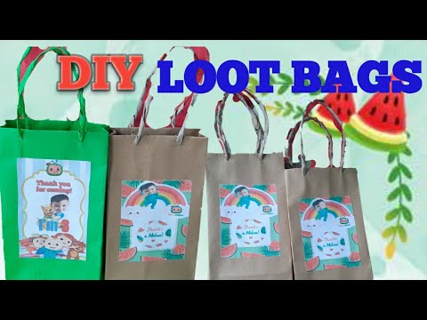 HOW TO MAKE DIY COCOMELON THEMED BIRTHDAY LOOTBAGS TUTORIAL