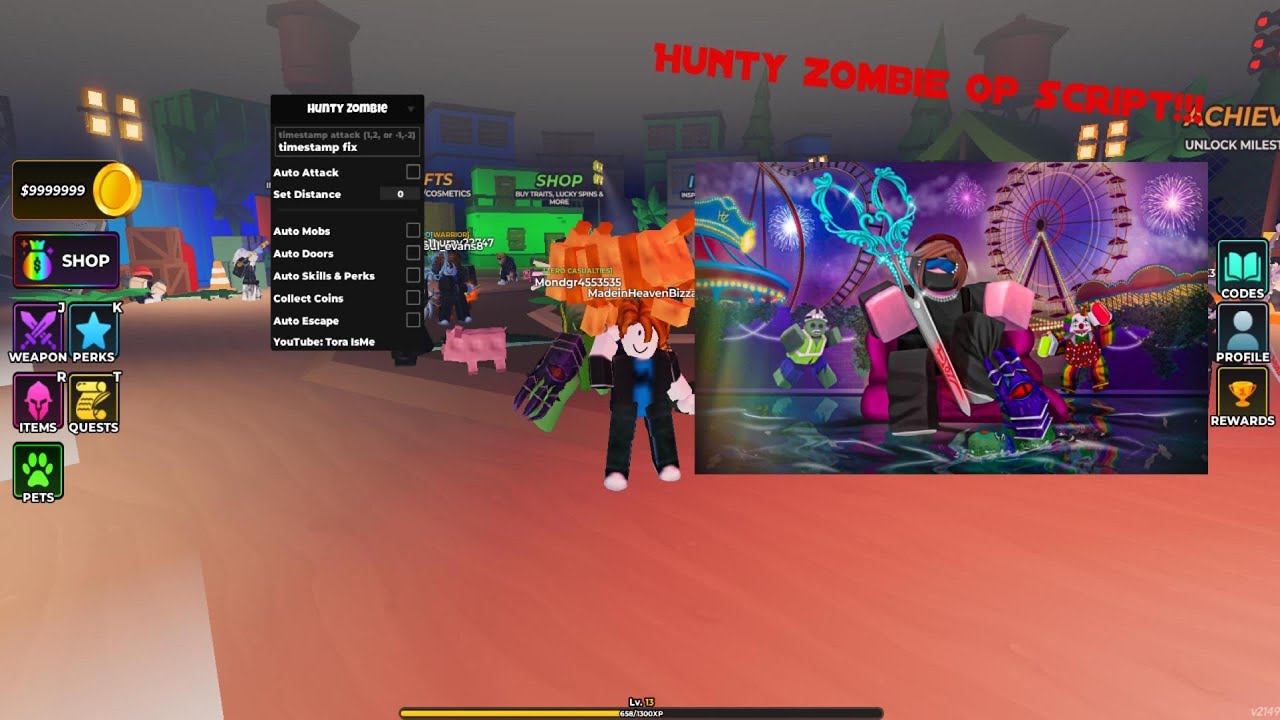 [🧟‍♂️UPDATE 3] Hunty Zombie Script - Auto Kill, Doors, Skills, Escape ...