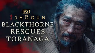 Blackthorne Rescues Toranaga from a Landslide  Scene | Shōgun | FX