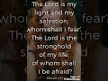 The Lord is my light