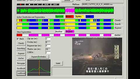 Audio segmentation and classification for TV news