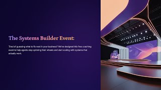 The Systems Builder Event: How AI, Automation & SAM Are Transforming Real Estate Systems