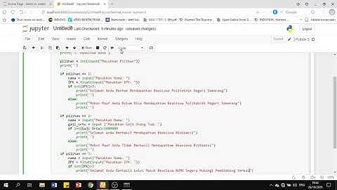 TUTORIAL MEMBUAT PROGRAM BEASISWA SEDERHANA MENGGUNAKAN PYTHON3 DENGAN JUPYTER NOTEBOOK