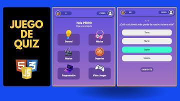 Cómo programar un Juego de Quiz con categorías usando HTML - CSS - JAVASCRIPT. Uso de LocalStorage.