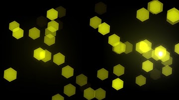 yellow hexagon particle bokeh animation - Download Stock Footage