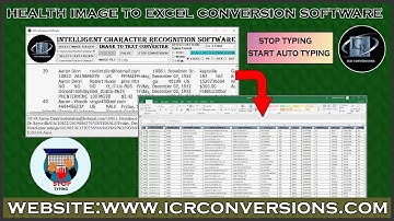 Health Insurance Image To Excel Conversion Software |
