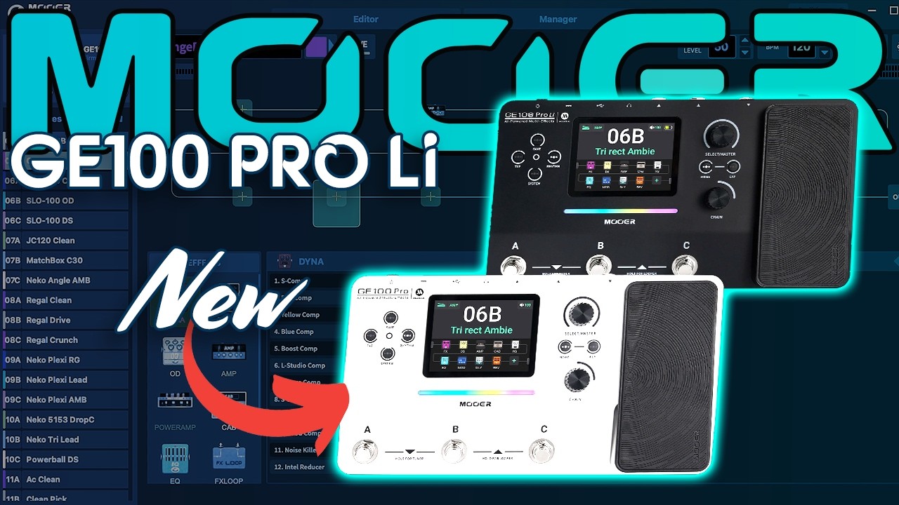 MOOER GE100 Pro Li - NEW Multi Effects from Mooer - YouTube