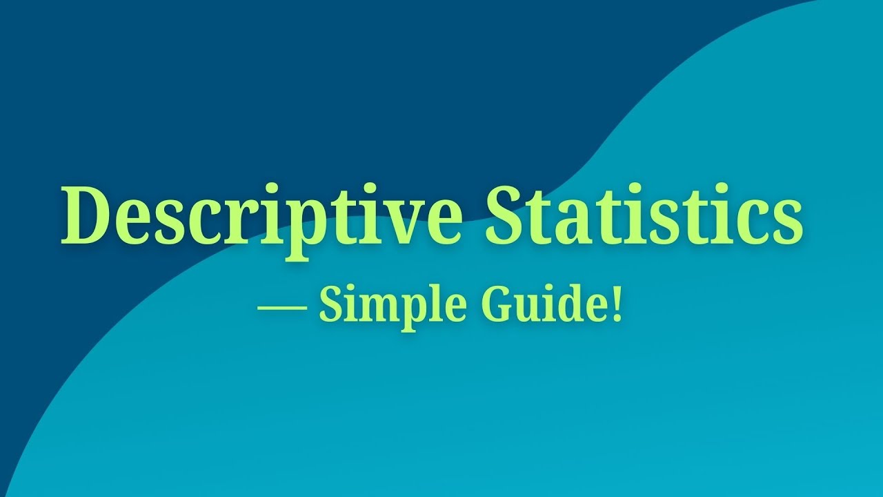 Descriptive Statistics Explained | Complete Beginner-Friendly Guide # ...