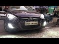Verna Fluidic Projector Headlights with Audi Style Drl with Indicator Angle Eyes By Two Brothers
