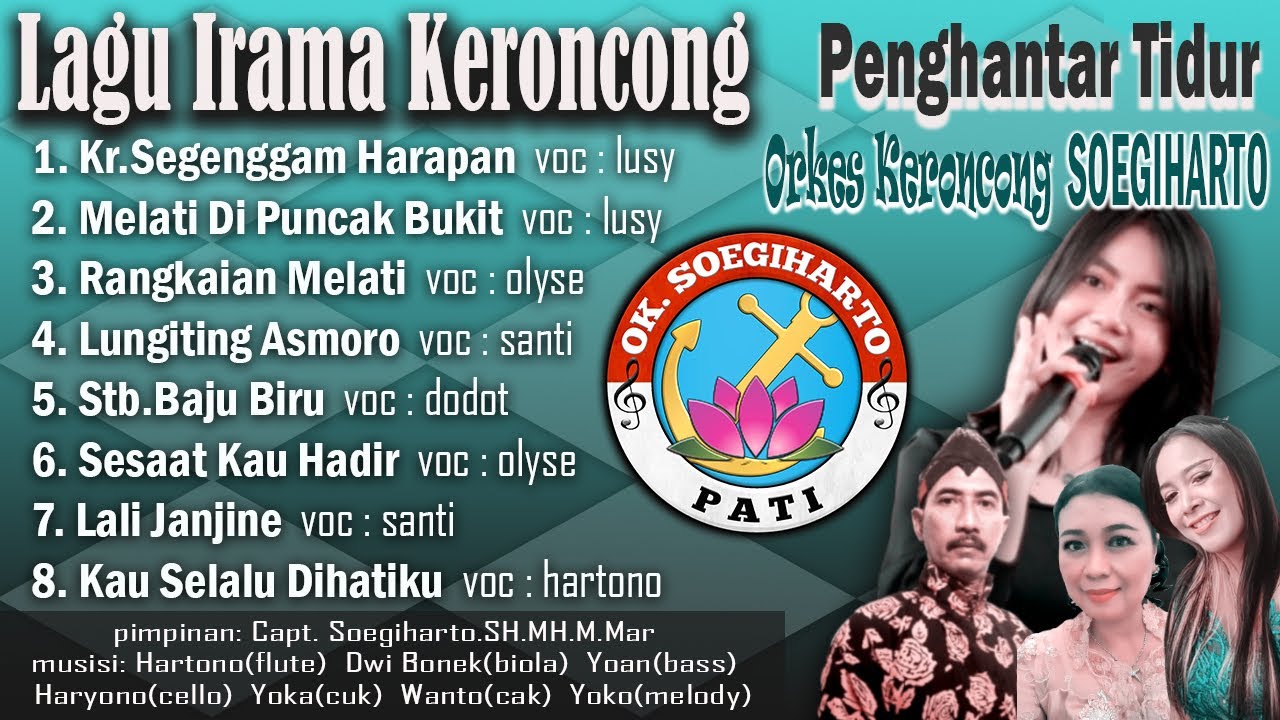 Lagu Irama Keroncong - Orkes Keroncong Soegiharto - Musik Pengantar Tidur - Keroncong Asli