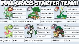 FULL GRASS TYPE STARTER POKEMON TEAM DESTROYS POKEMON SCARLET AND VIOLET!