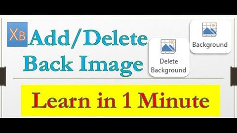 How to add delete background image