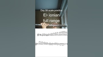 Flute practice day 99: E♭ ionian full range #flute #practice #scales  #music #musicalinstrument
