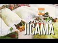 Tacos de jícama (puedes sustituir con hojas de lechuga) - Cocina Vegan Fácil