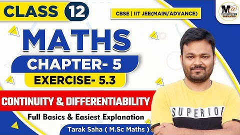 CBSE class 12th Maths Exercise 5.3 Ncert solutions | chapter 5 Continuity & Differentiability