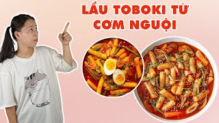 Làm Lẩu Tokbokki Từ Cơm Nguội | HÀ COOKING