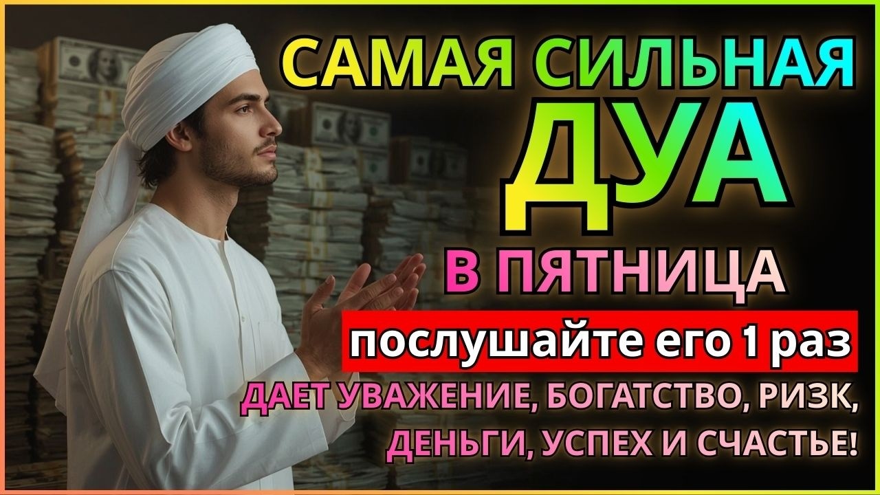 Дуа утром В Пятница на Удачу деньги всегда будут приходить к вам, #дуа