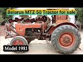 Belarus MTZ 50 Tractor for sale Model 1981very Good condition tractor 🚜(Gm punjab tractor)