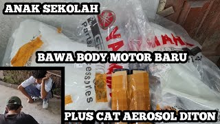 PILIHAN WARNA YANG BAGUS DARI ANAK SEKOLAHAN. REPAINT BODY BARU PAKAI CAT AEROSOL DITON PREMIUM