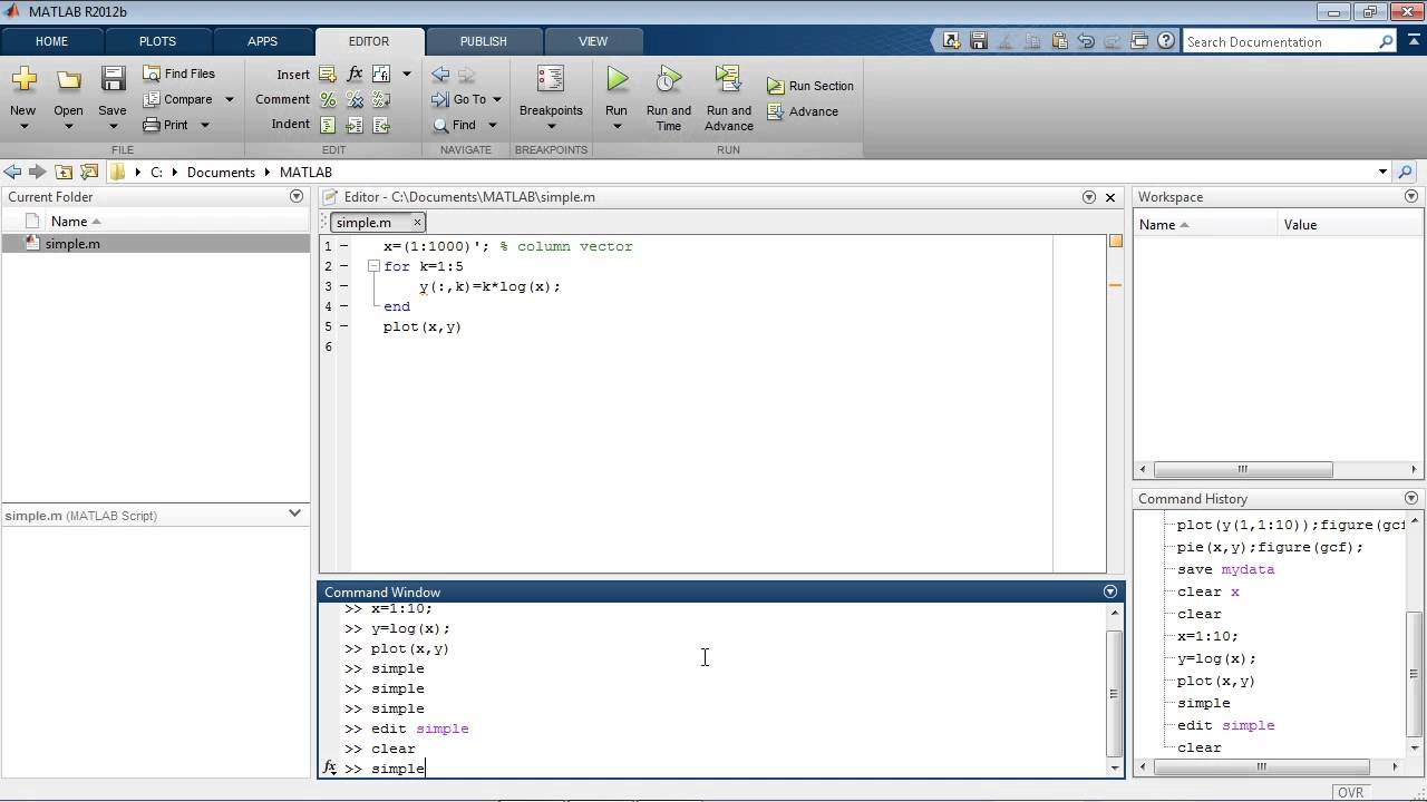 Writing a MATLAB Program - R11b