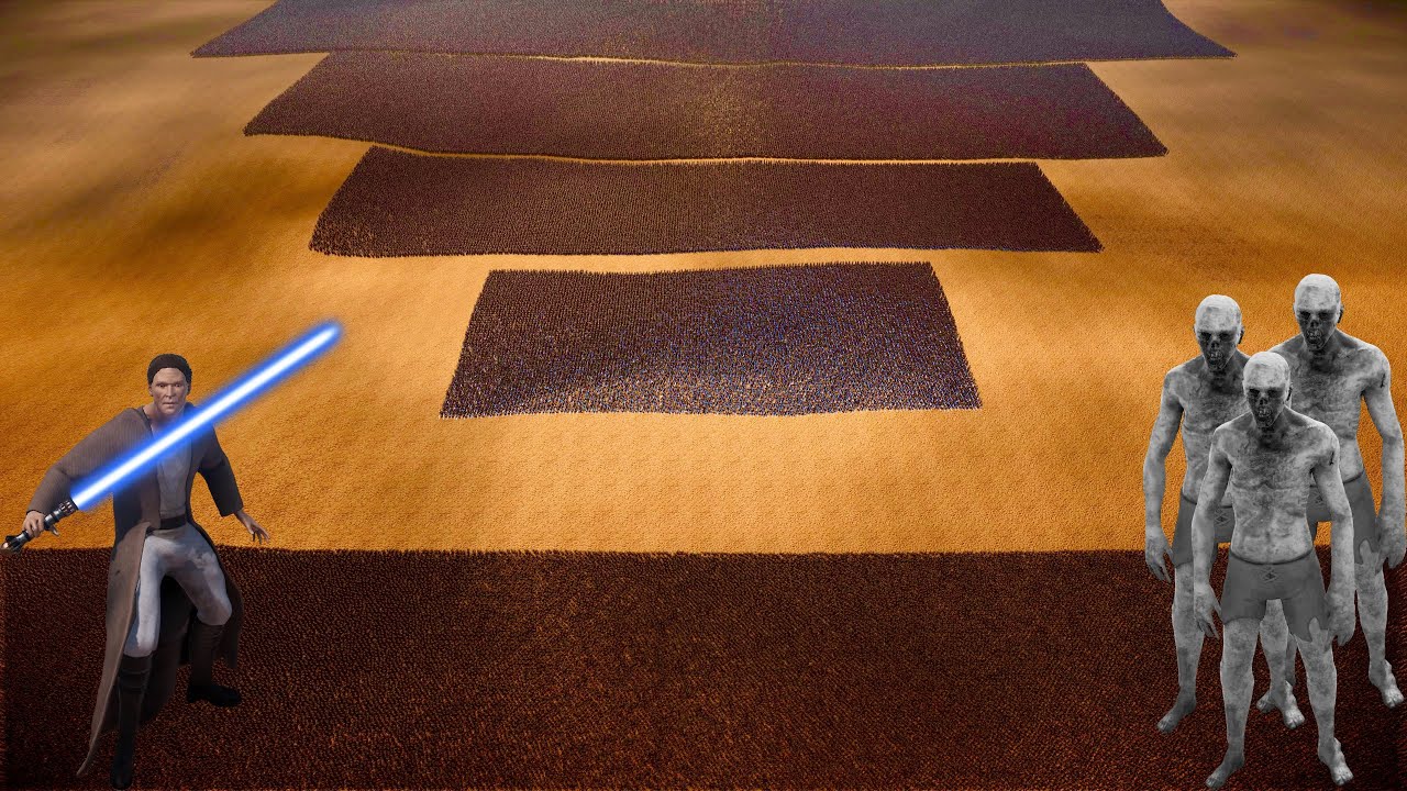 20,000,000 ZOMBIES vs 500,000 JEDI KNIGHTS | Ultimate Epic Battle Simulator 2