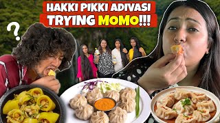 Tibetan Food in Mysore | Hakki Pikki Adivasi Tries MOMO for the first time!!