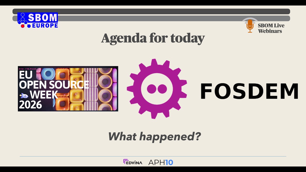 SBOM Live #06 :: Fosdem 26 update