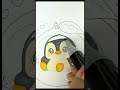 Cute Penguin on a Lemon 🍋✨ Kawaii Coloring | #relaxation #coloring | #kawaii | LoveAndColor Art
