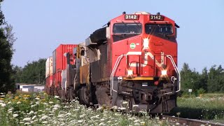 Another Big Wave from the Friendly Hogger! Long Stack Train CN 120 at Moncton, NB
