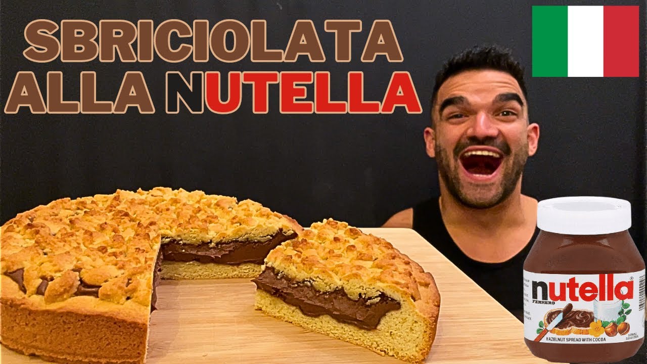 NUTELLA CRUMBLE, SBRICIOLATA ALLA NUTELLA, NUTELLA DESSERT, ASMR MUKBANG