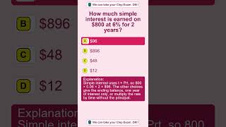 CLEP Math Interest Problems