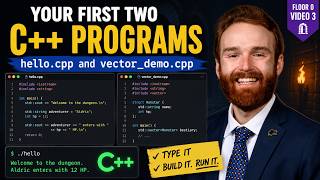 The Descent: Your First Two C++ Programs: hello.cpp and vector_demo.cpp | Floor 0 Video 3