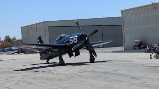 Grumman F8F Bearcat Startup And Taxi