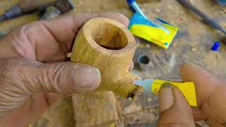 how to make a smoking pipe from wood/wooden smoking pipe