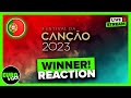 FESTIVAL DA CANÇÃO 2023 WINNER REACTION! // Portugal Eurovision 2023