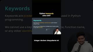 Python Keywords Explained in Telugu | Reserved Words for Beginners