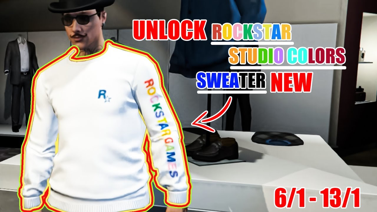 GTA Online - Unlock Rockstar Studio Colors Sweater - Dre's Studio - YouTube