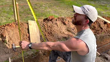 Foundation: Setting Up Step Downs & Pouring Concrete in Footings for New House Build