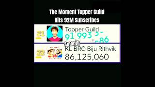 The Moment Topper Guild Hits 92M Subscribes  #shorts #youtubeshorts #viral #savepewdiepie