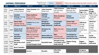 Jadual Belajar dari Rumah di TVRI  Selama 1 Minggu Ke Depan