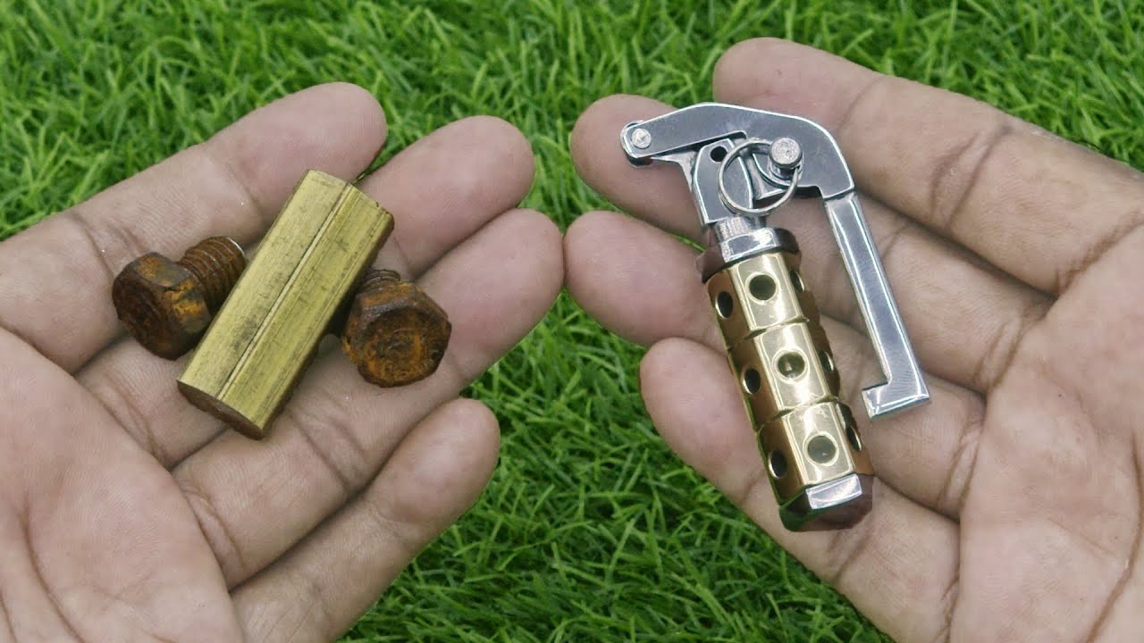 Превращение старых гаек в брелок с гранатой PUBG