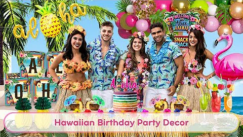 Transform Your Space with This Tropical Luau Party Kit | Balloons, Skirts & Island Vibes