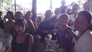 Prayers and song in a christian primary school, Mae La refugee camp, Thailand.