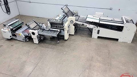 2005 Baum B26 4/4/4 Continuous Feed Paper Folder w/ 8pg Unit, 16pg Unit - 102622108001A