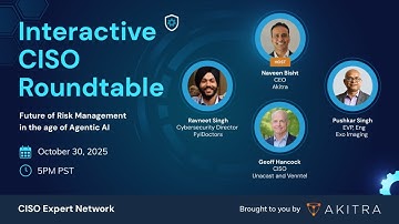 October 2025 Interactive CISO Roundtable | Future of Risk Management in the age of Agentic AI