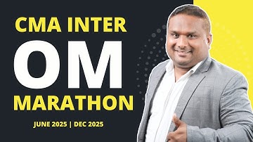 CMA Inter - Operations Management Marathon